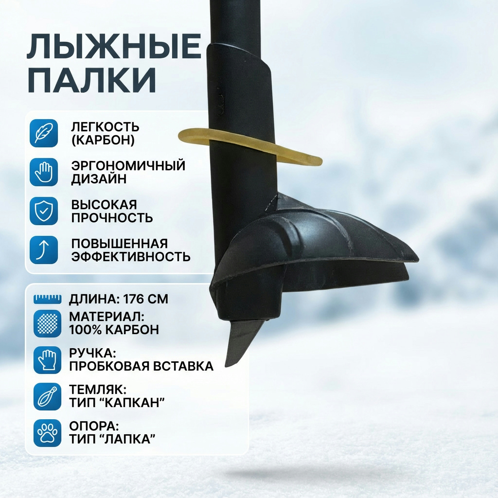 Лыжные палки для горнолыжного спорта и бега — изображение 3