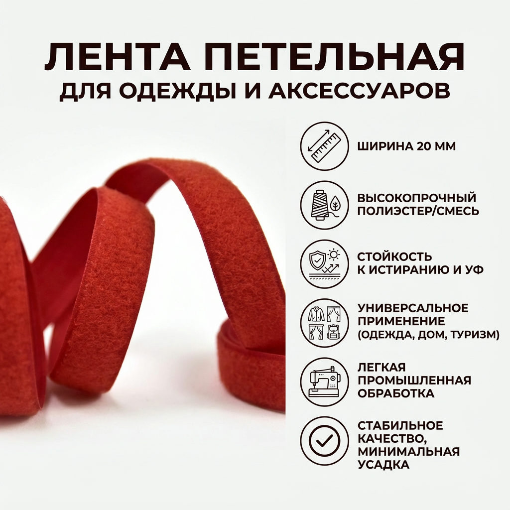 Лента петельная для одежды и аксессуаров