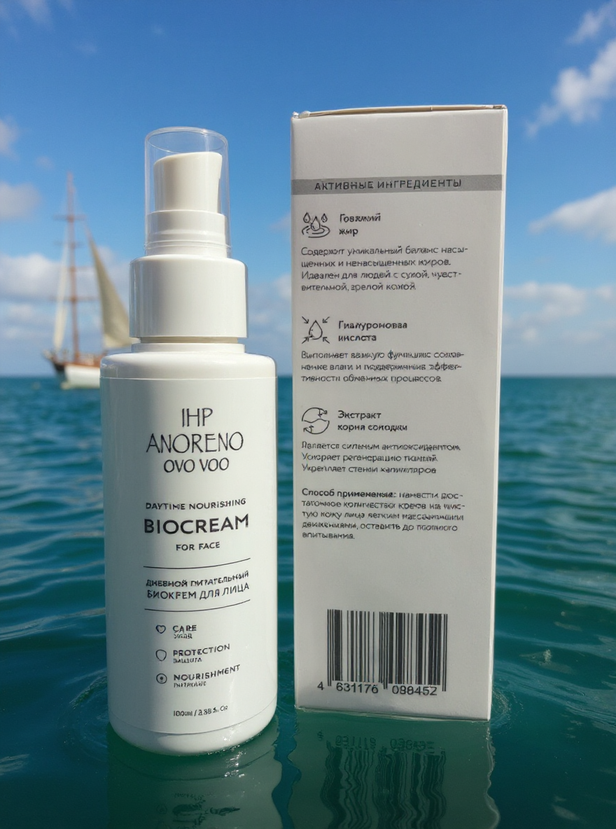 Биокрем питательный дневной для лица ANORENO OVO VOO, 100 мл