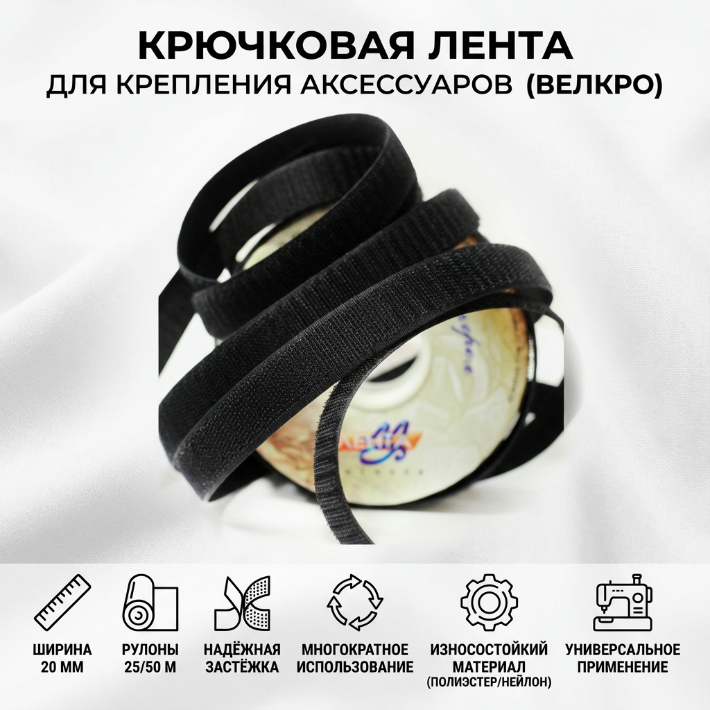 Крючковая лента для аксессуаров