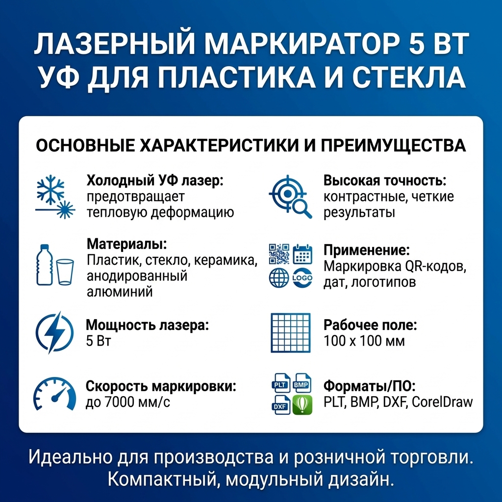 УФ лазерный маркиратор 5W для пластика и стекла — изображение 5