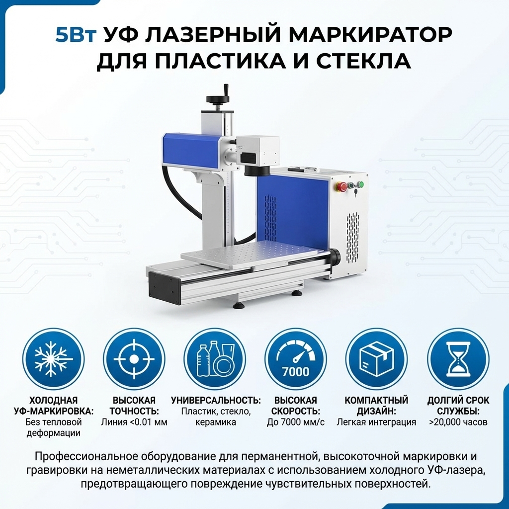 УФ лазерный маркиратор 5W для пластика и стекла — изображение 10