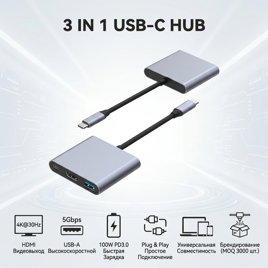 3 IN 1 USB-C HUB — изображение 2
