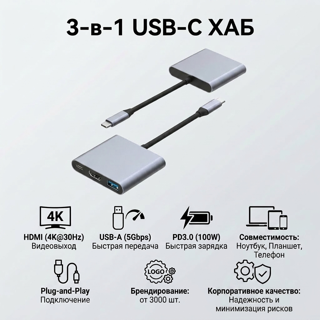 3 IN 1 USB-C HUB