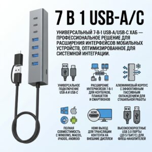 7 IN 1 USB-A/C