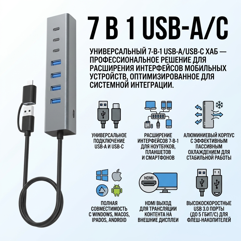 7 IN 1 USB-A/C