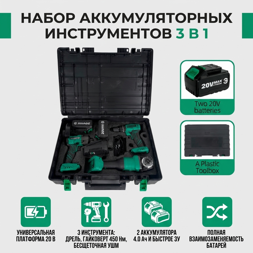 Аккумуляторный набор 3 в 1 — изображение 2