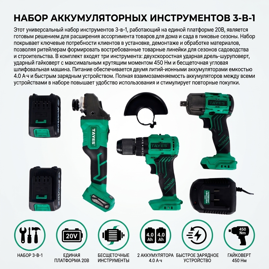 Аккумуляторный набор 3 в 1 — изображение 3